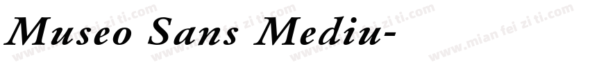 Museo Sans Mediu字体转换